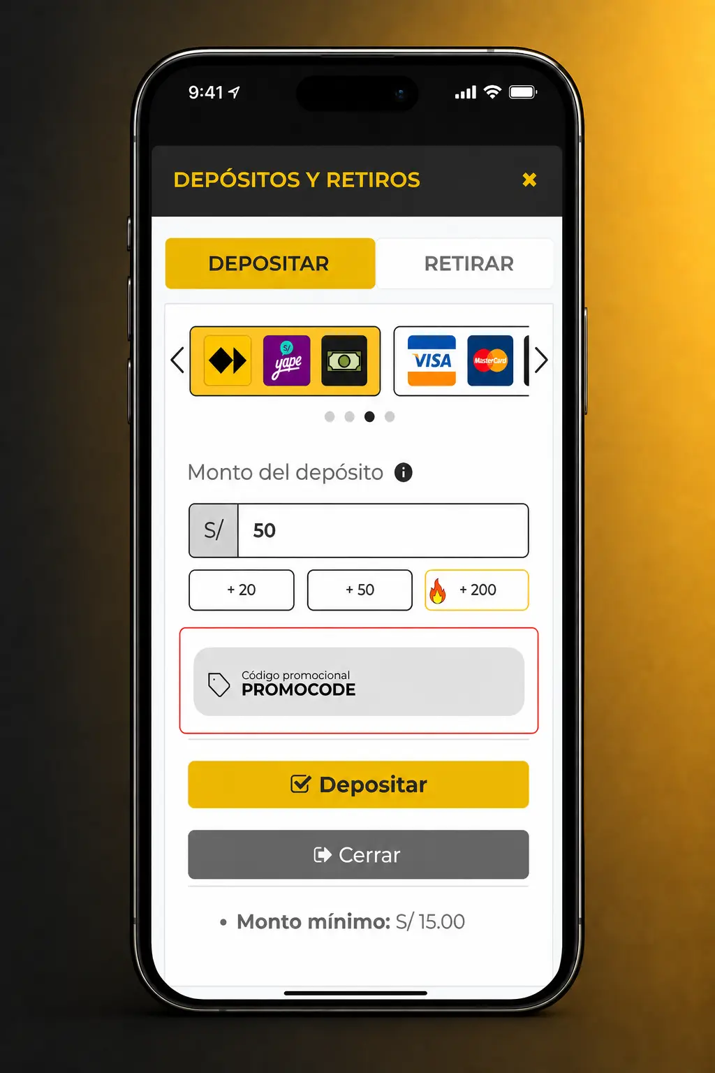 Pasos para activar un bono en Micasino Perú: regístrate, verifica tu DNI, deposita con Yape o Plin y activa la promoción.