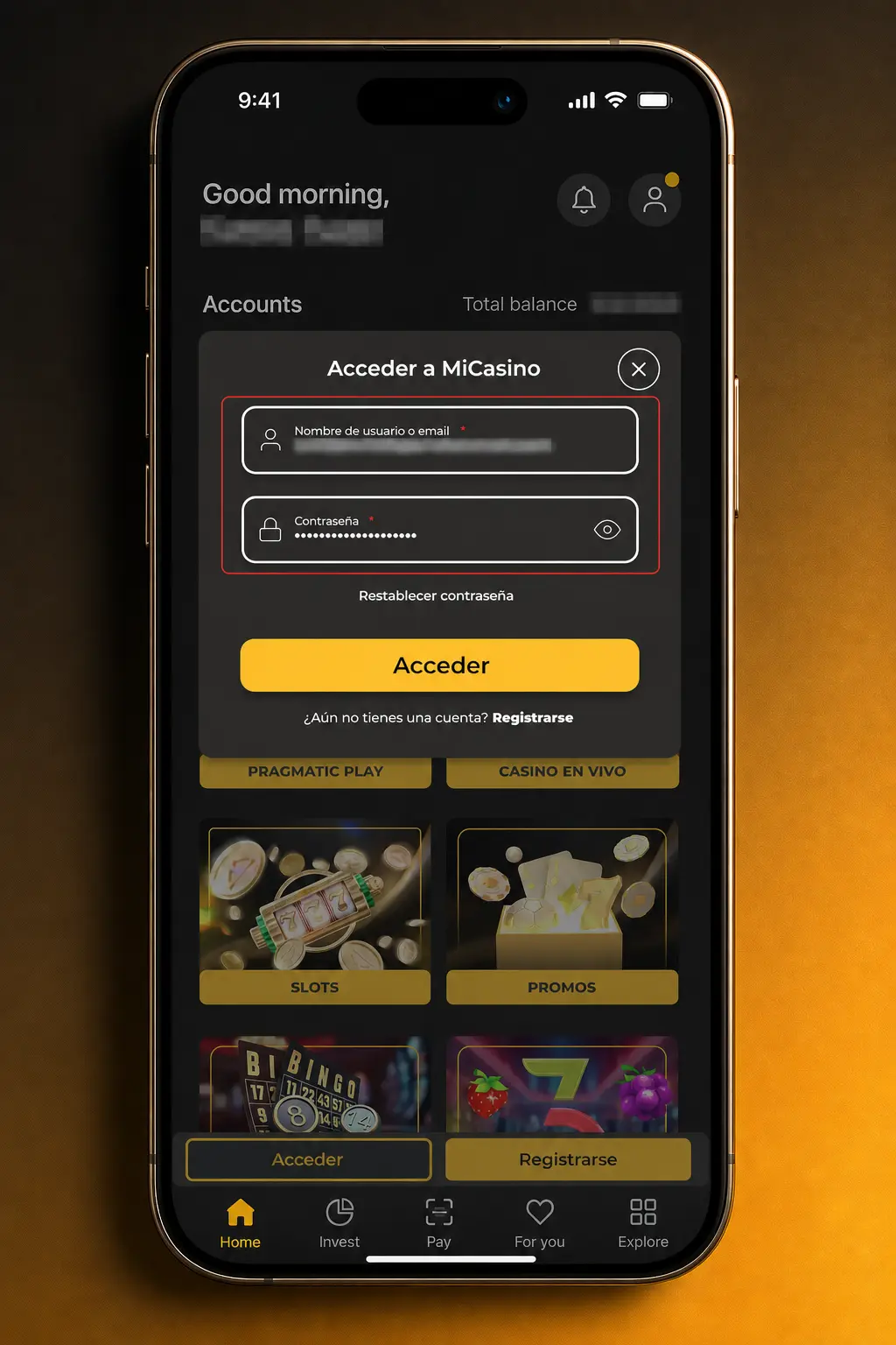 Pasos para iniciar sesión en Micasino con correo, contraseña y verificación en dos pasos desde celular o computadora.