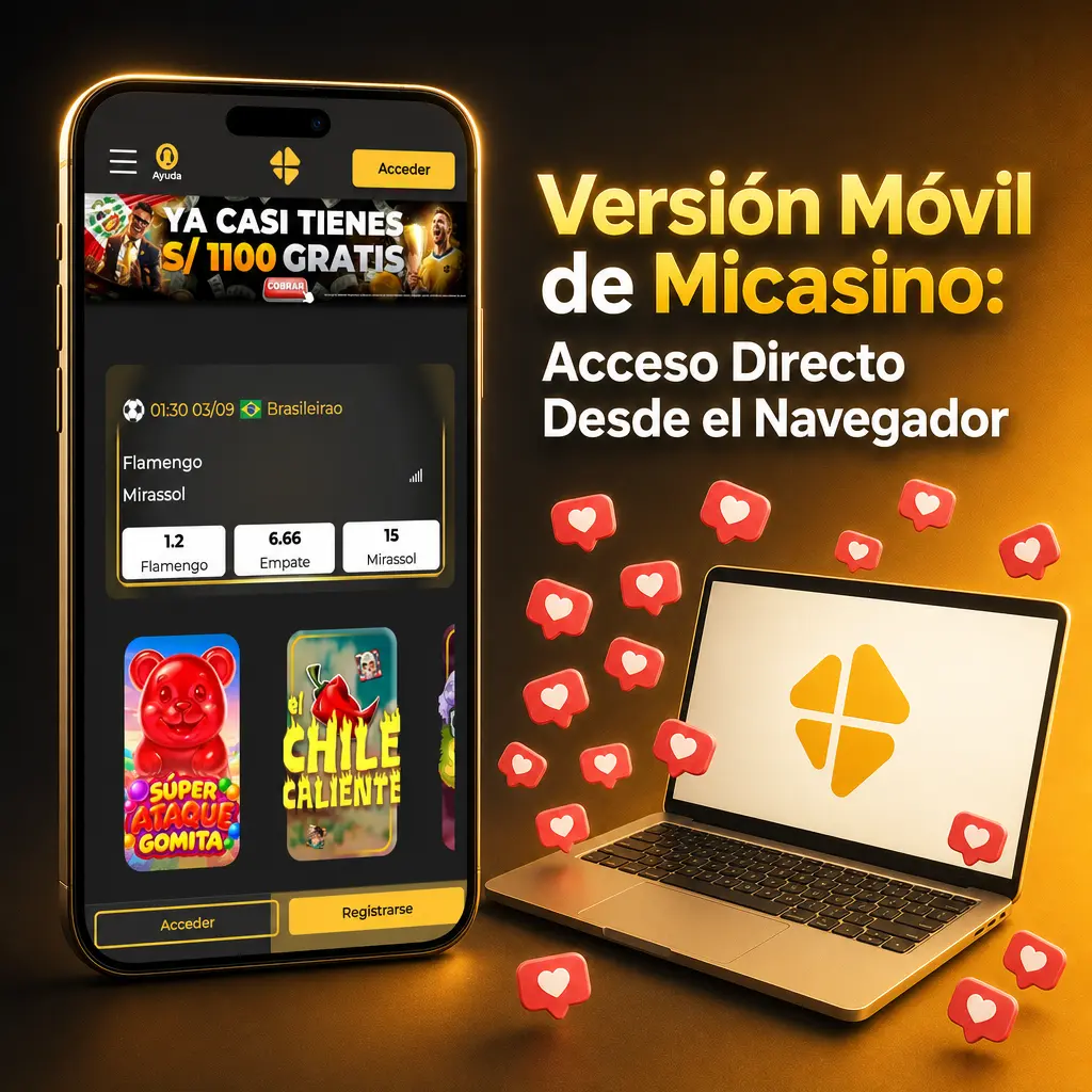Versión móvil de Micasino desde el navegador, sin descargas, con acceso directo a tragamonedas y apuestas deportivas.